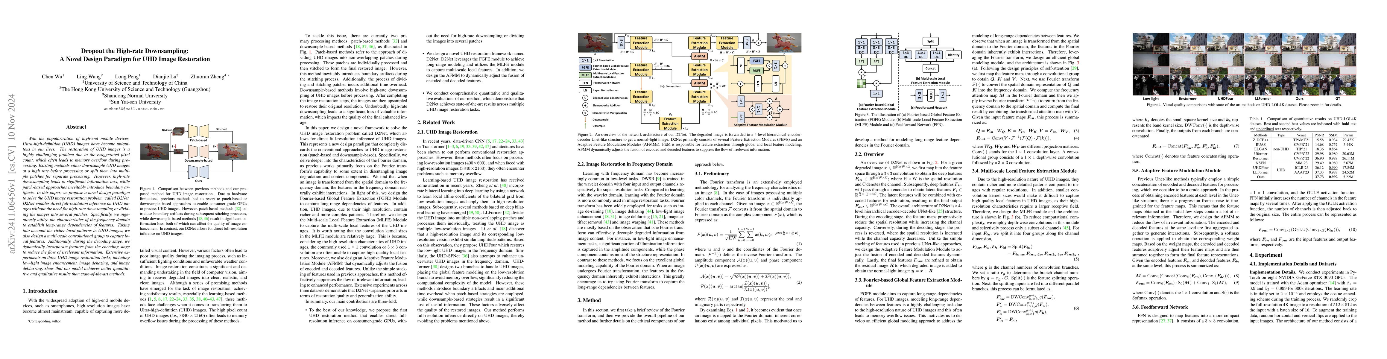 Thumbnail for Dropout the High-rate Downsampling: A Novel Design Paradigm for UHD
  Image Restoration