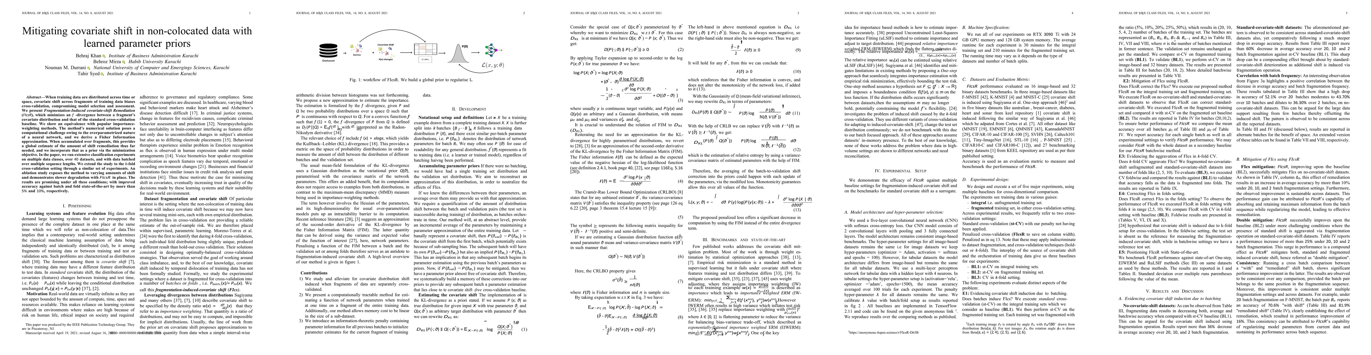 Thumbnail for Mitigating covariate shift in non-colocated data with learned parameter
  priors