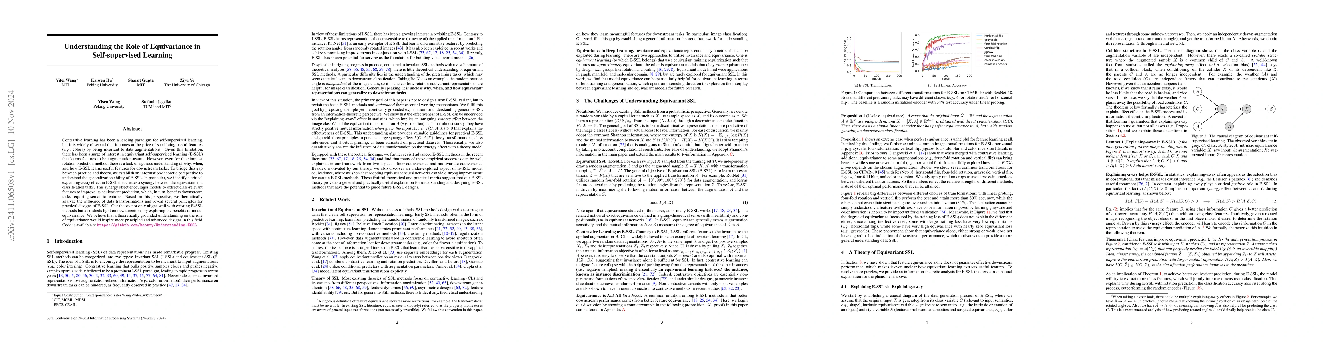 Thumbnail for Understanding the Role of Equivariance in Self-supervised Learning