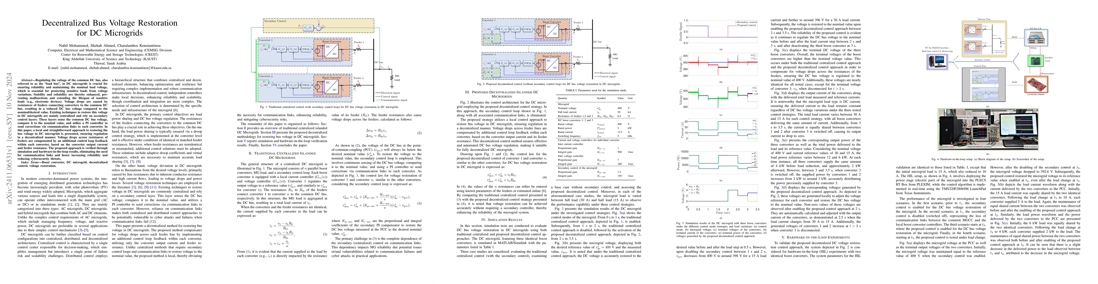 Thumbnail for Decentralized Bus Voltage Restoration for DC Microgrids