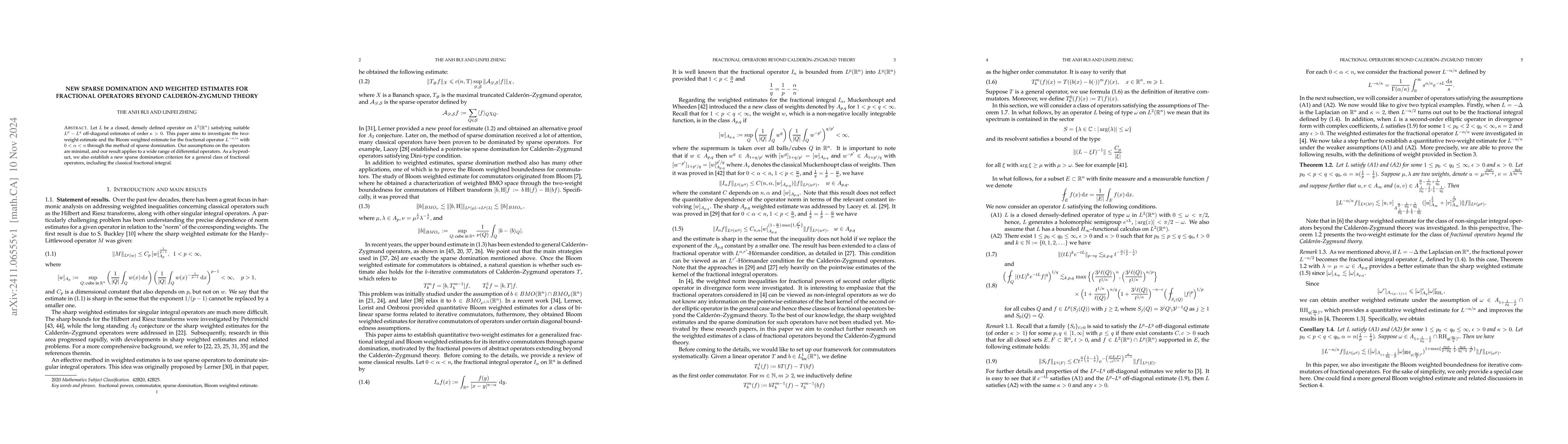 Thumbnail for New Sparse Domination and Weighted Estimates for Fractional Operators
  Beyond Calderón-Zygmund Theory