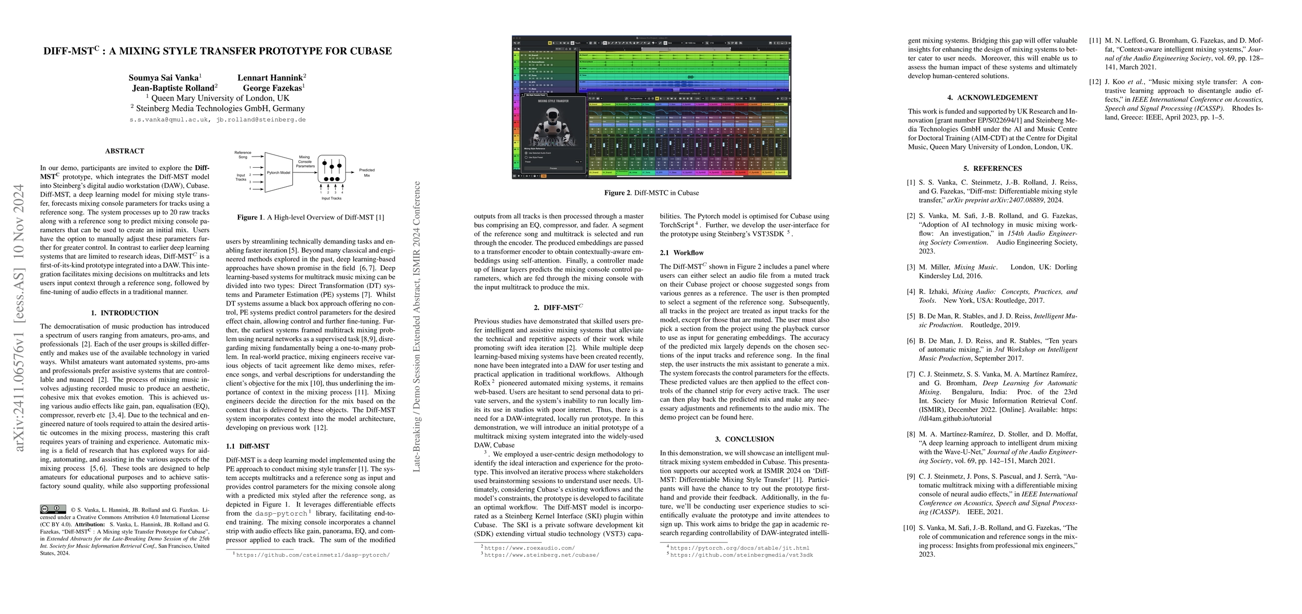 Thumbnail for Diff-MSTC: A Mixing Style Transfer Prototype for Cubase