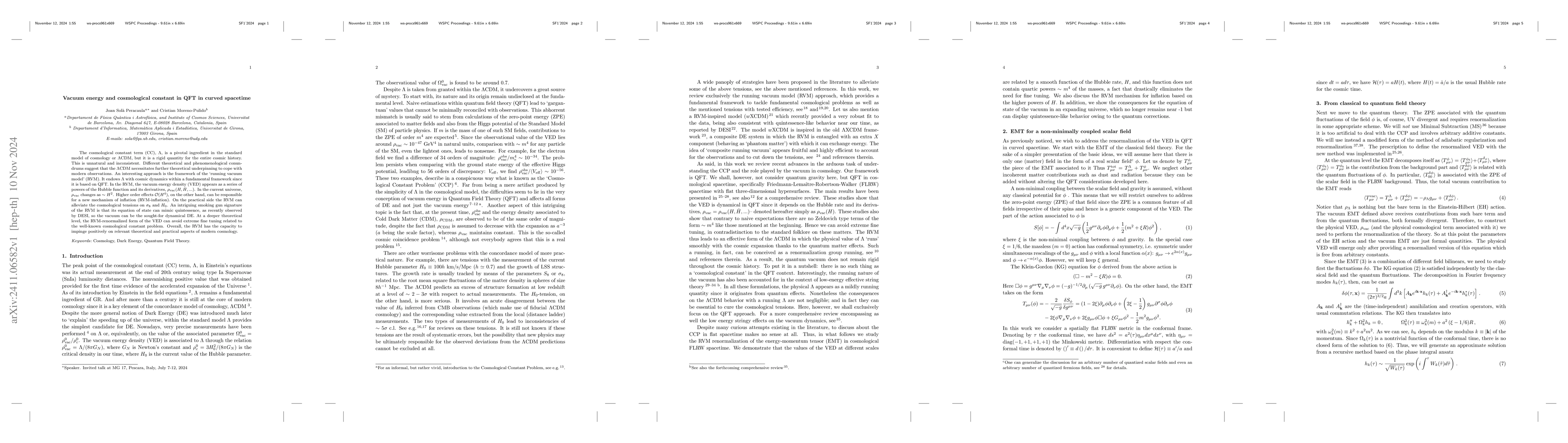 Thumbnail for Vacuum energy and cosmological constant in QFT in curved spacetime