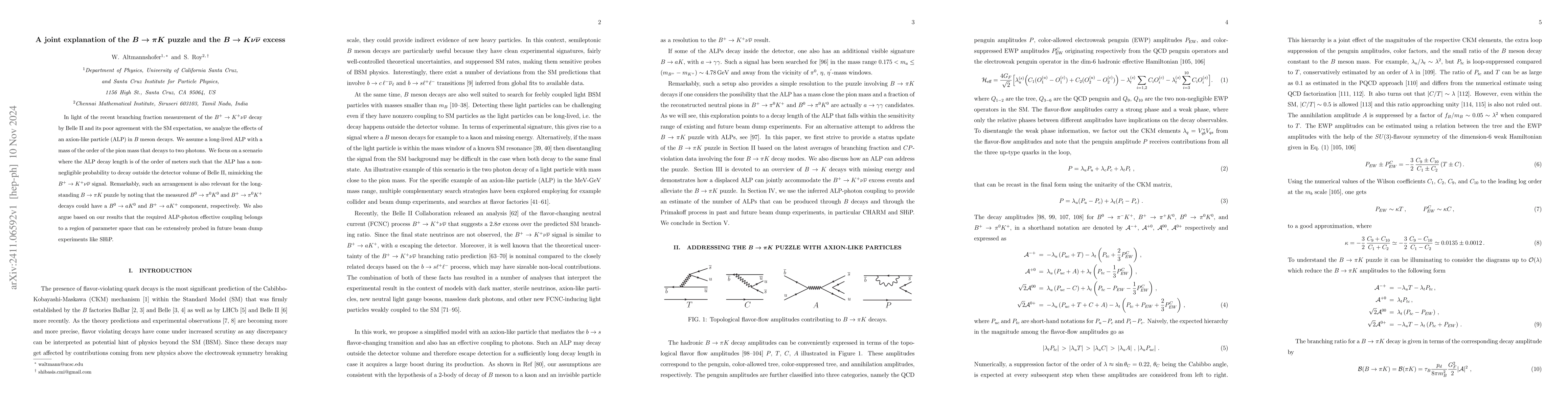 Thumbnail for A joint explanation of the $B\to πK$ puzzle and the $B \to K ν
  \barν$ excess
