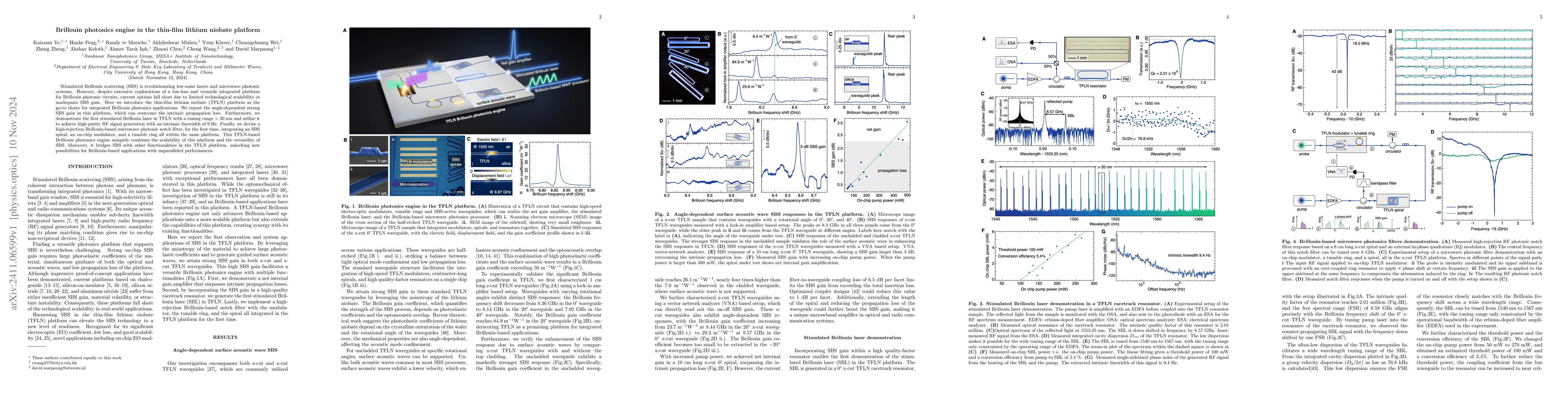 Thumbnail for Brillouin photonics engine in the thin-film lithium niobate platform