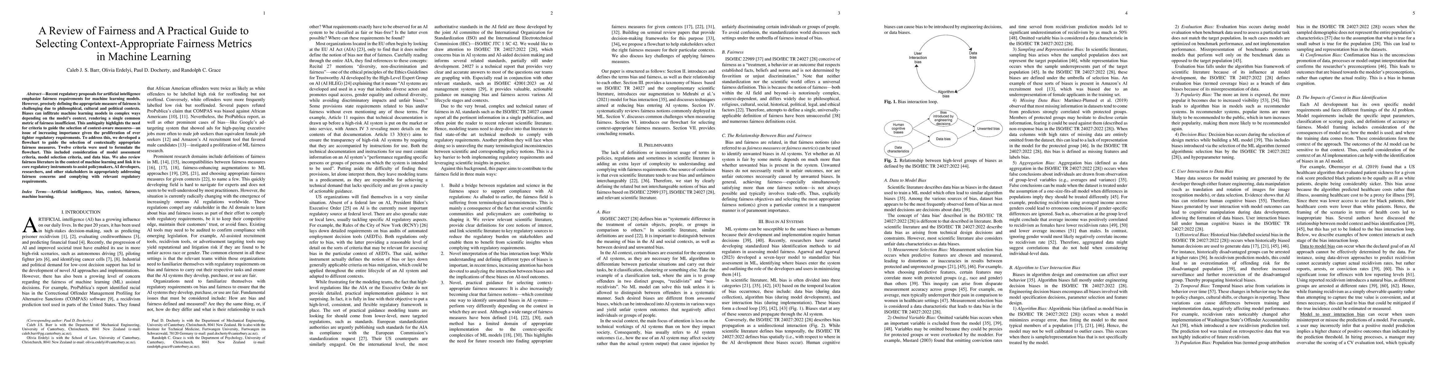 Thumbnail for A Review of Fairness and A Practical Guide to Selecting
  Context-Appropriate Fairness Metrics in Machine Learning