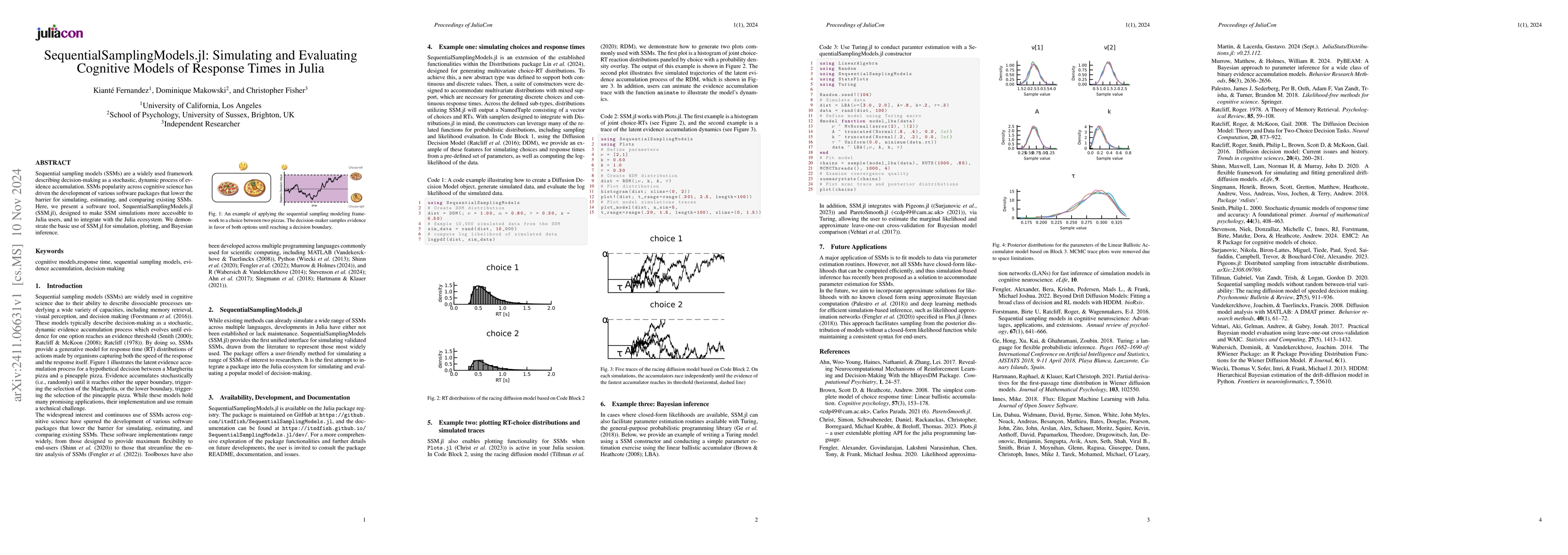 Thumbnail for SequentialSamplingModels.jl: Simulating and Evaluating Cognitive Models
  of Response Times in Julia