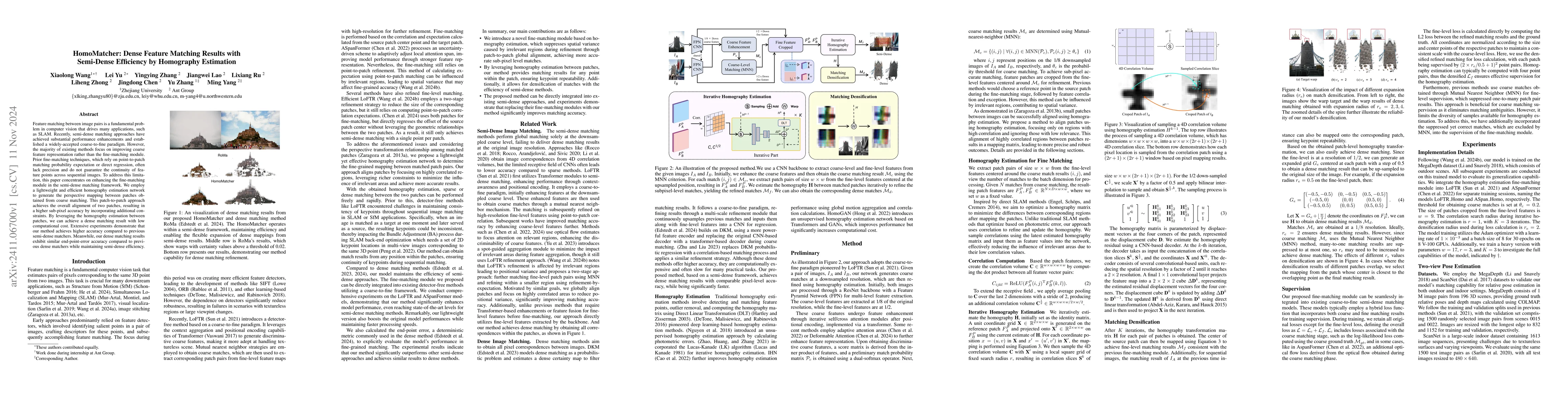Thumbnail for HomoMatcher: Dense Feature Matching Results with Semi-Dense Efficiency
  by Homography Estimation