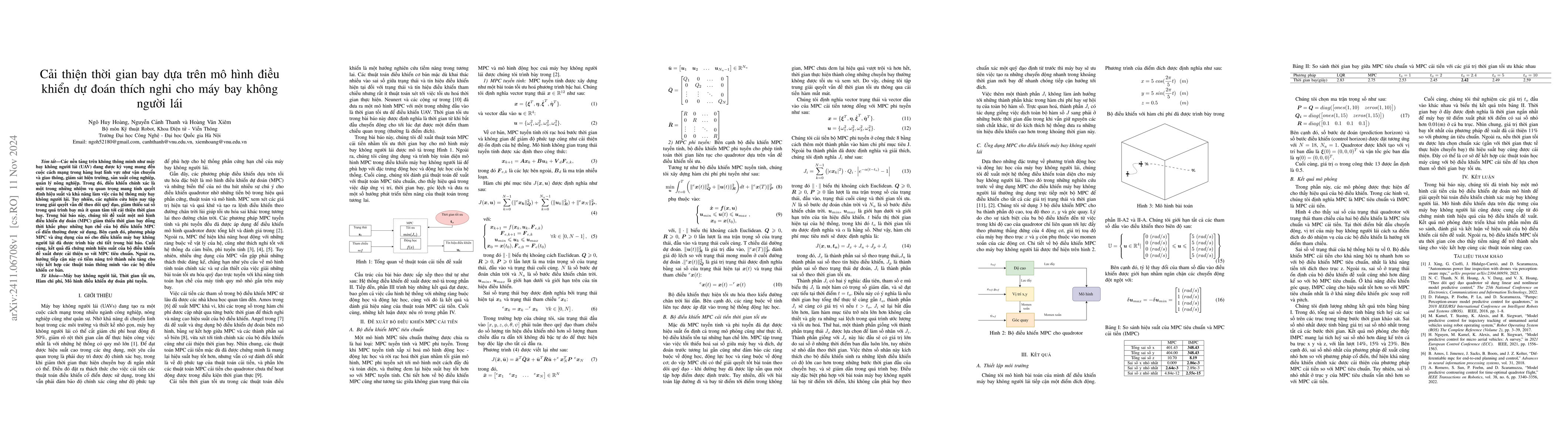 Thumbnail for Flight Time Improvement Using Adaptive Model Predictive Control for
  Unmanned Aerial Vehicles