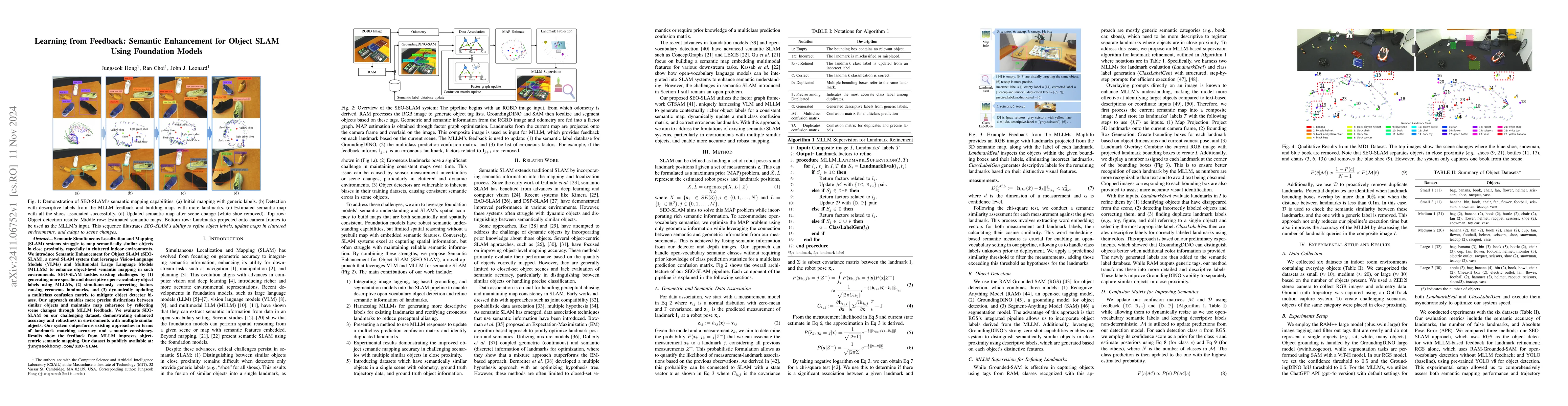 Thumbnail for Learning from Feedback: Semantic Enhancement for Object SLAM Using
  Foundation Models
