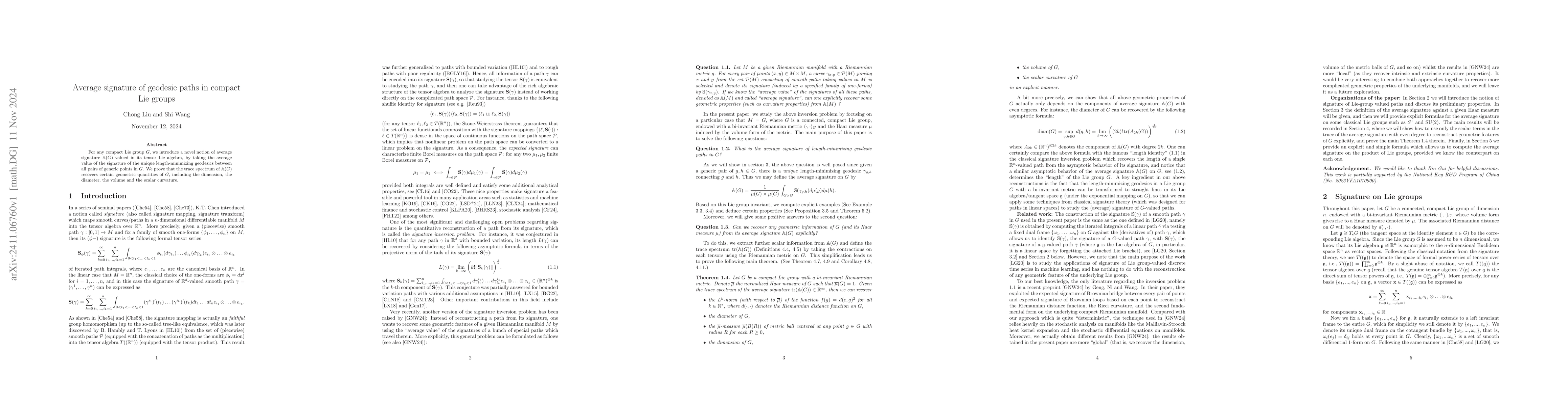 Thumbnail for Average signature of geodesic paths in compact Lie groups