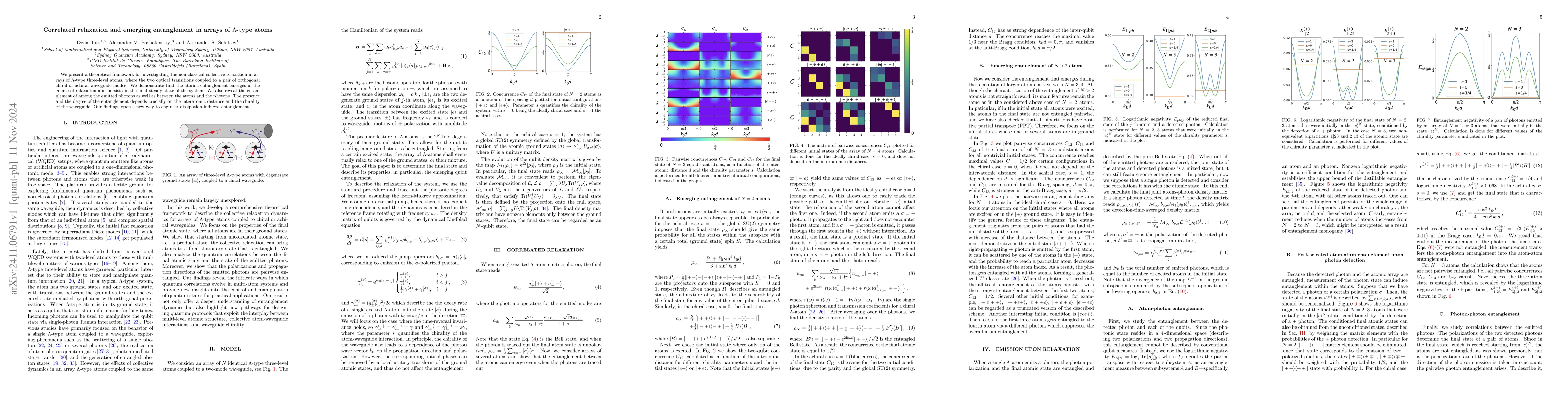 Thumbnail for Correlated relaxation and emerging entanglement in arrays of
  $Λ$-type atoms