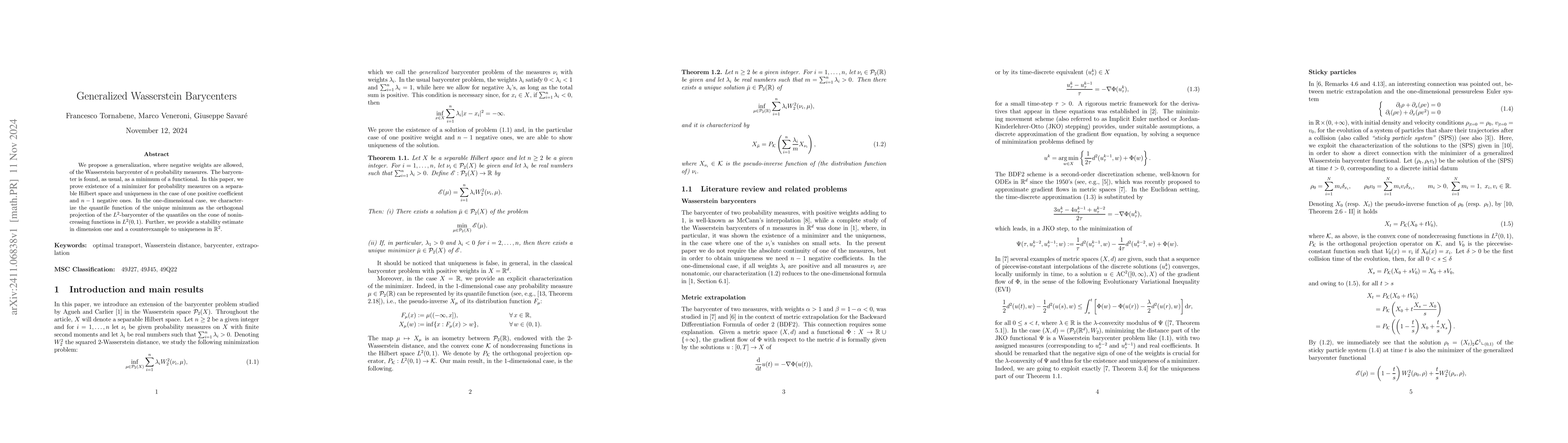 Thumbnail for Generalized Wasserstein Barycenters