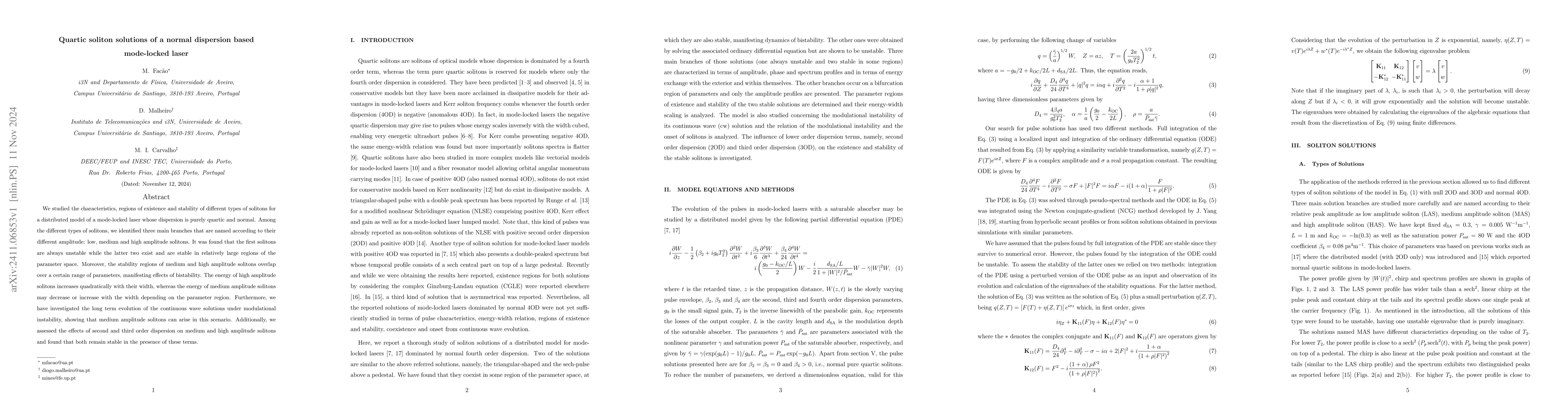 Thumbnail for Quartic soliton solutions of a normal dispersion based mode-locked laser
