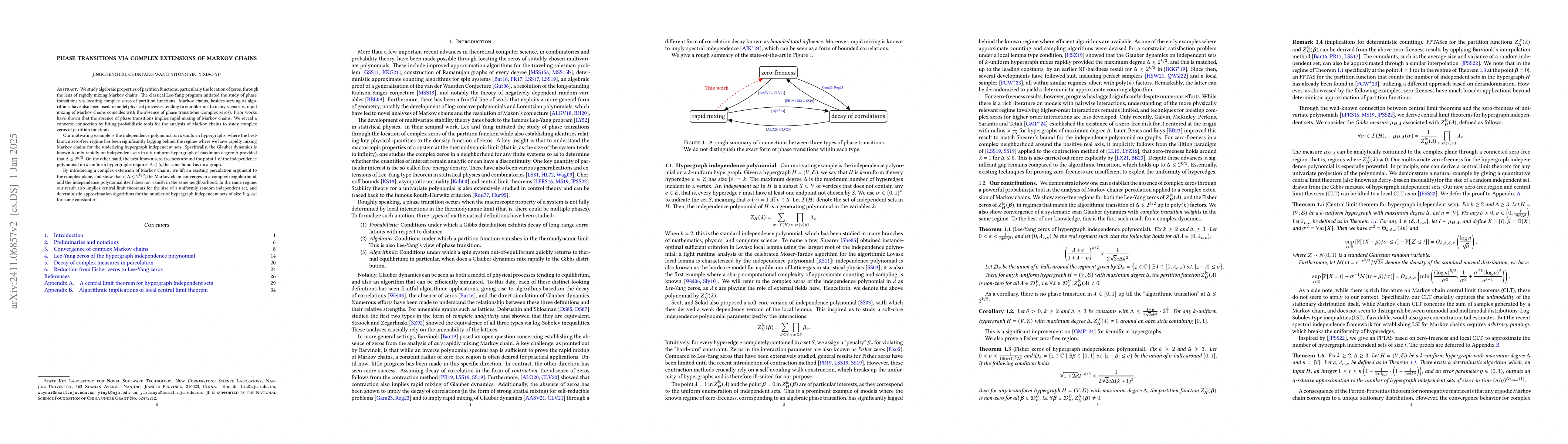 Thumbnail for Phase Transitions via Complex Extensions of Markov Chains