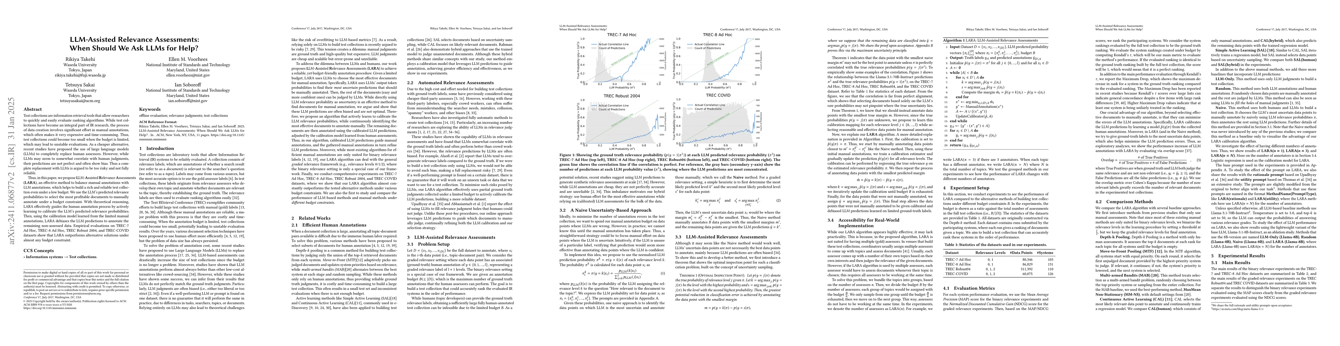 Thumbnail for LLM-Assisted Relevance Assessments: When Should We Ask LLMs for Help?