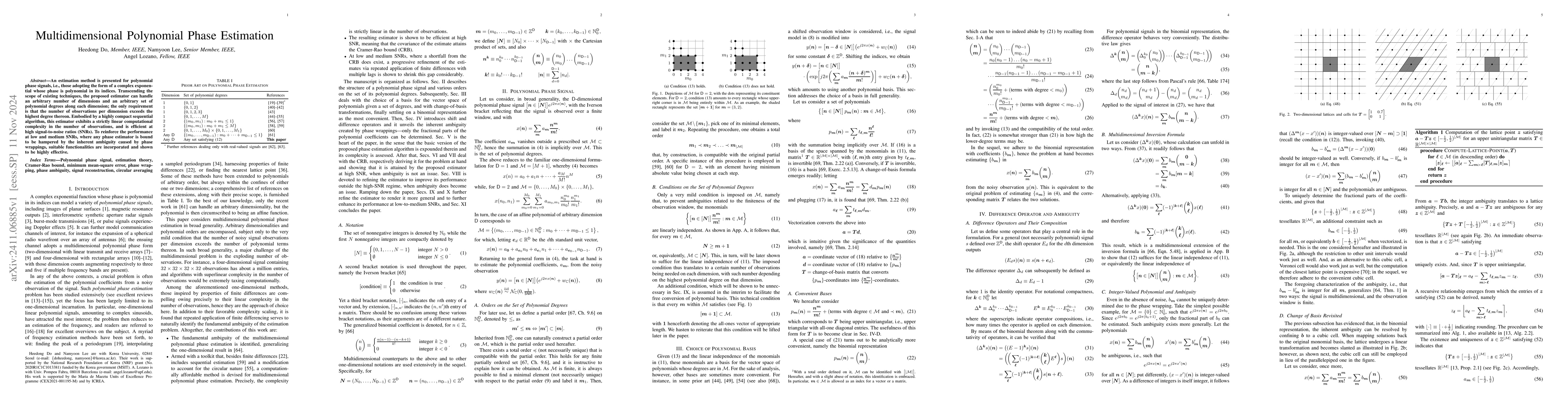 Thumbnail for Multidimensional Polynomial Phase Estimation