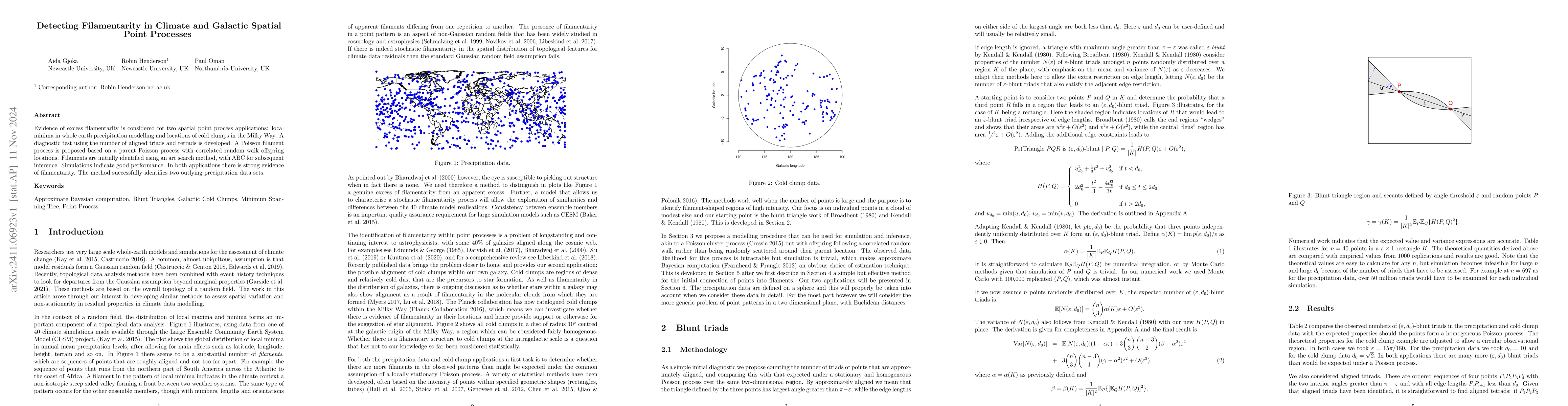 Thumbnail for Detecting Filamentarity in Climate and Galactic Spatial Point Processes