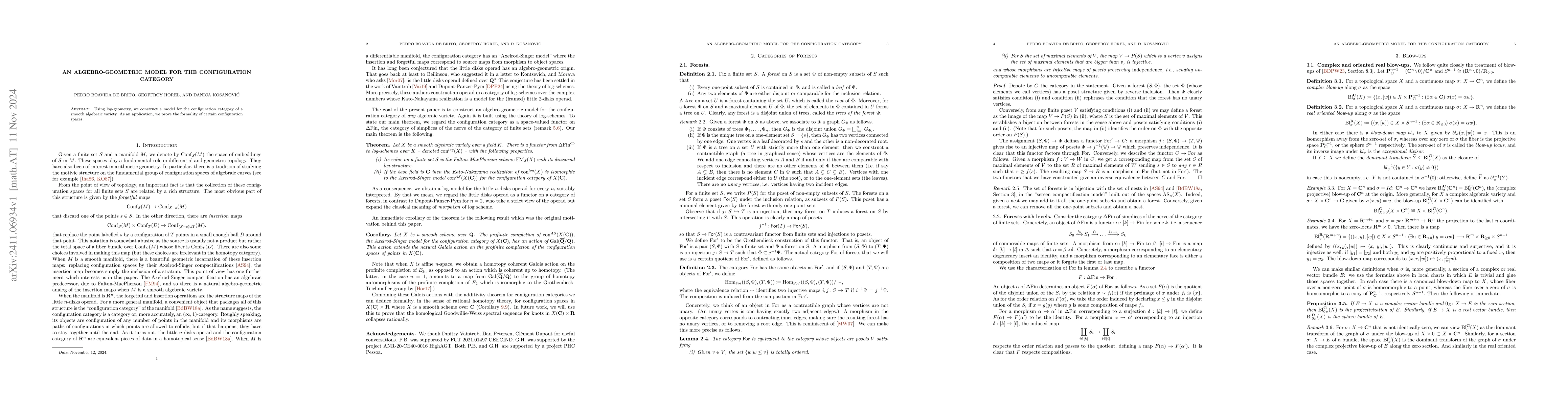 Thumbnail for An algebro-geometric model for the configuration category