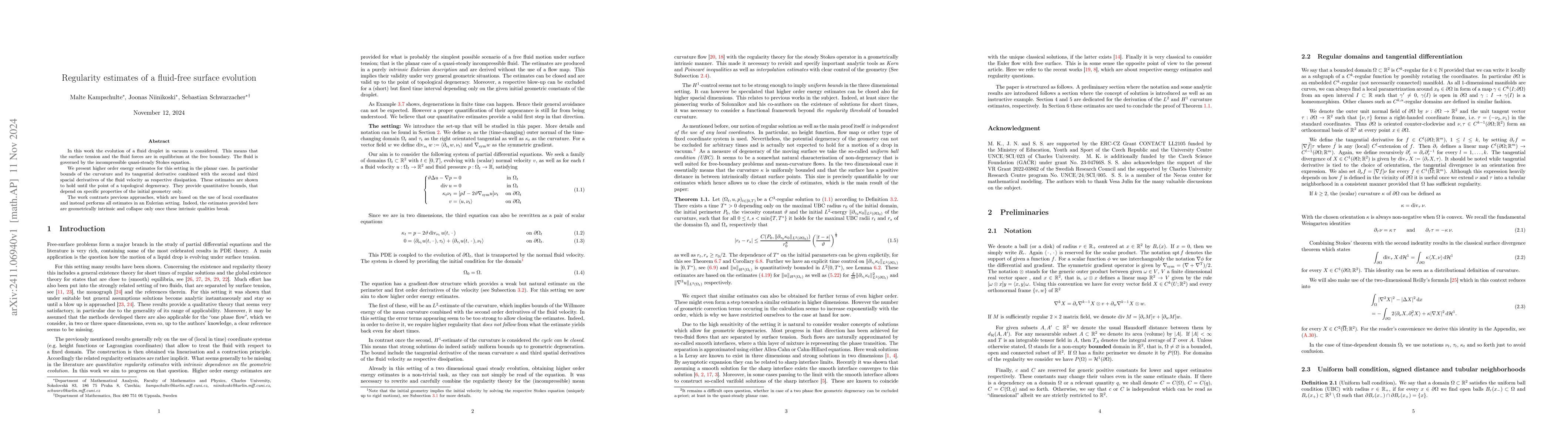 Thumbnail for Regularity estimates of a fluid-free surface evolution