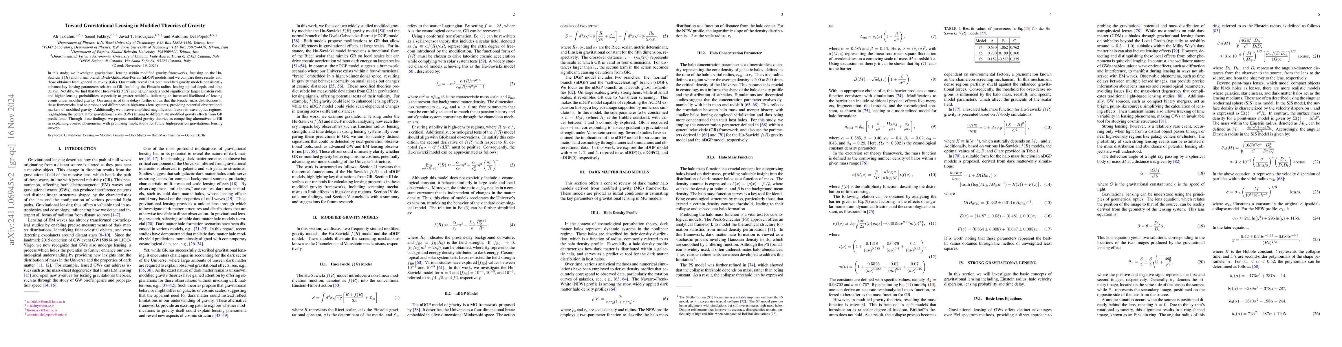 Thumbnail for Toward Gravitational Lensing in Modified Theories of Gravity