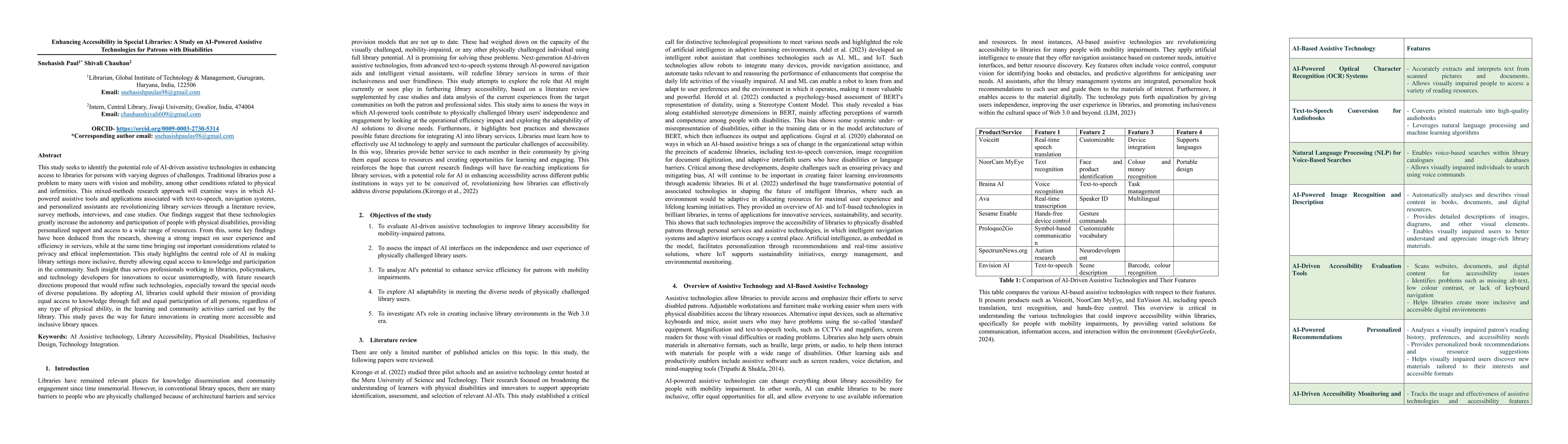 Thumbnail for Enhancing Accessibility in Special Libraries: A Study on AI-Powered
  Assistive Technologies for Patrons with Disabilities
