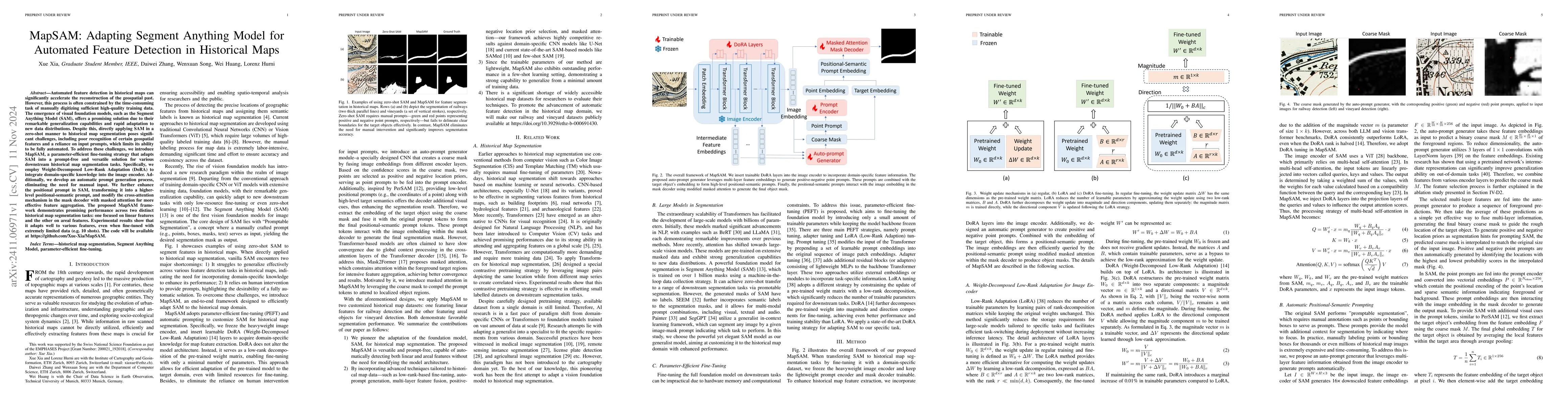 Thumbnail for MapSAM: Adapting Segment Anything Model for Automated Feature Detection
  in Historical Maps