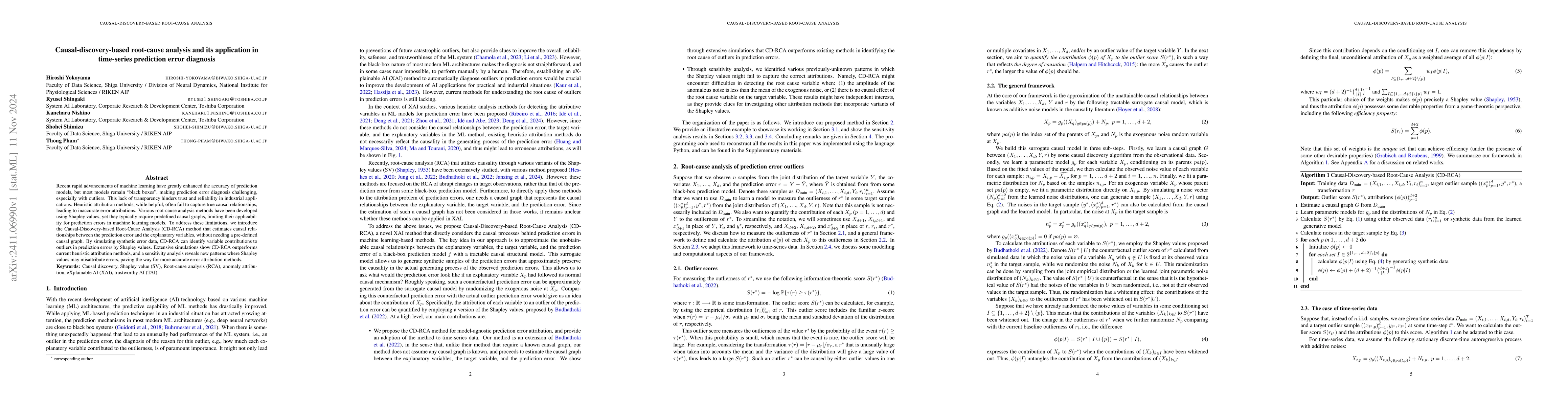 Thumbnail for Causal-discovery-based root-cause analysis and its application in
  time-series prediction error diagnosis
