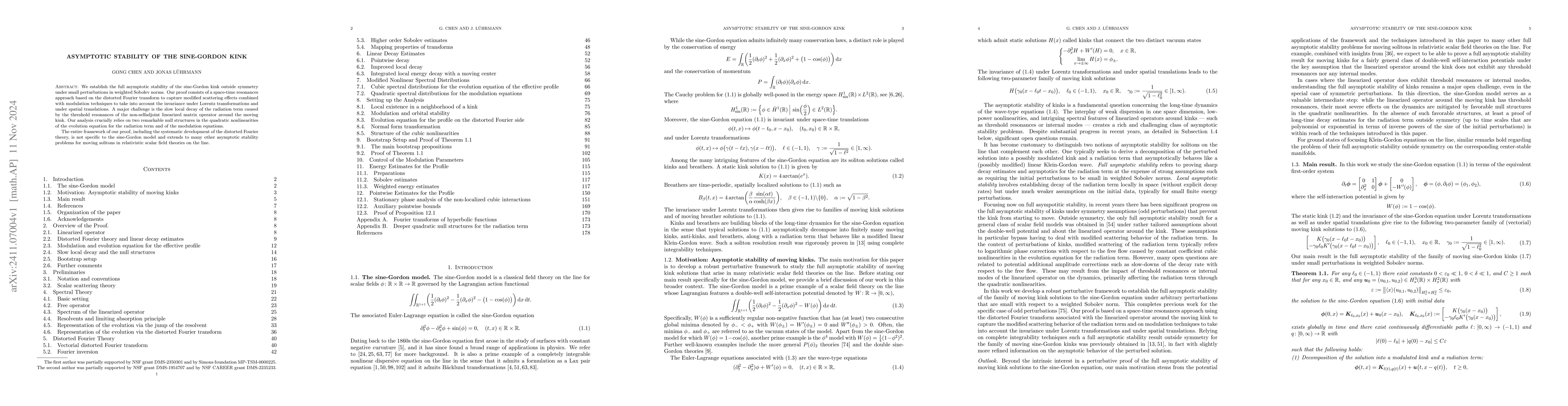 Thumbnail for Asymptotic stability of the sine-Gordon kink
