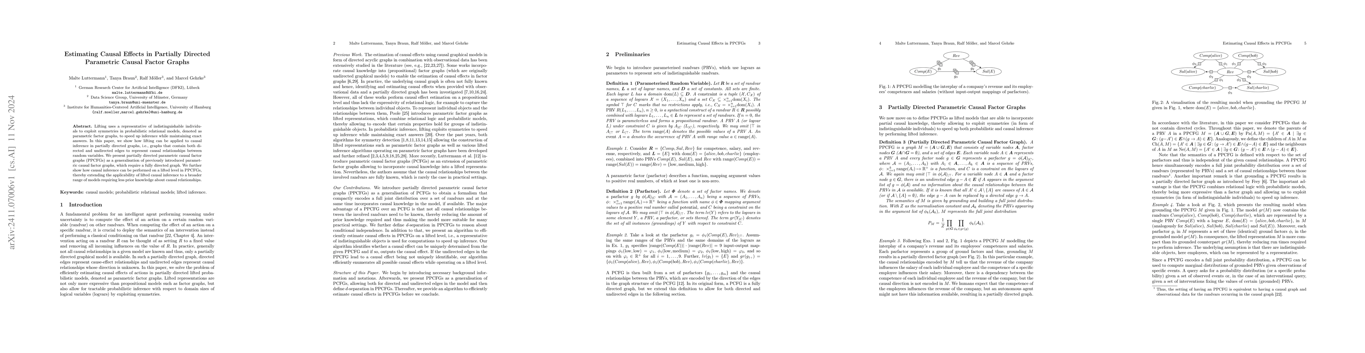 Thumbnail for Estimating Causal Effects in Partially Directed Parametric Causal Factor
  Graphs