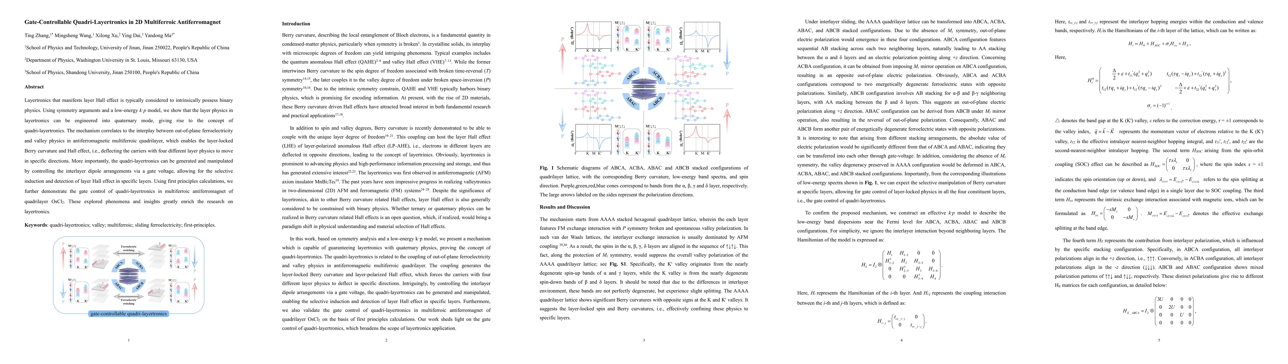 Thumbnail for Gate-Controllable Quadri-Layertronics in 2D Multiferroic Antiferromagnet