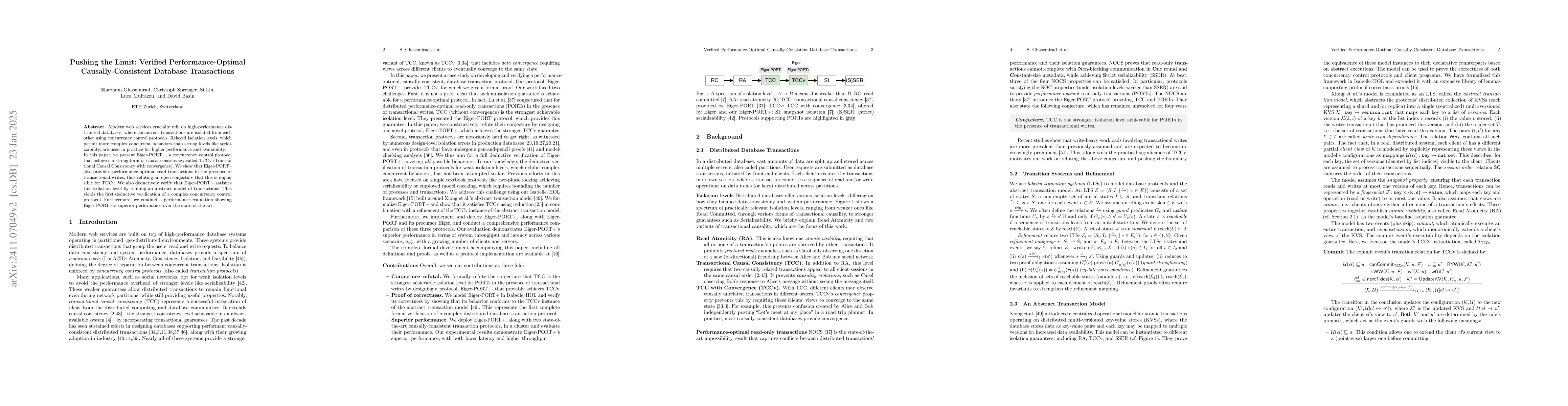 Thumbnail for Pushing the Limit: Verified Performance-Optimal Causally-Consistent
  Database Transactions