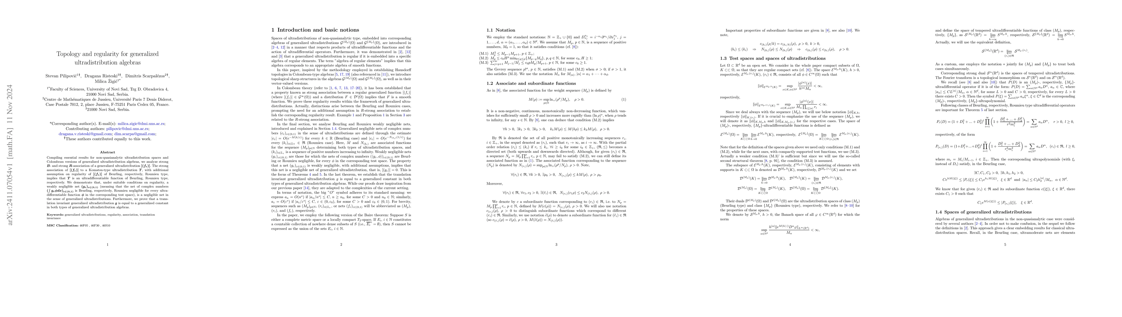 Thumbnail for Topology and regularity for generalized ultradistribution algebras
