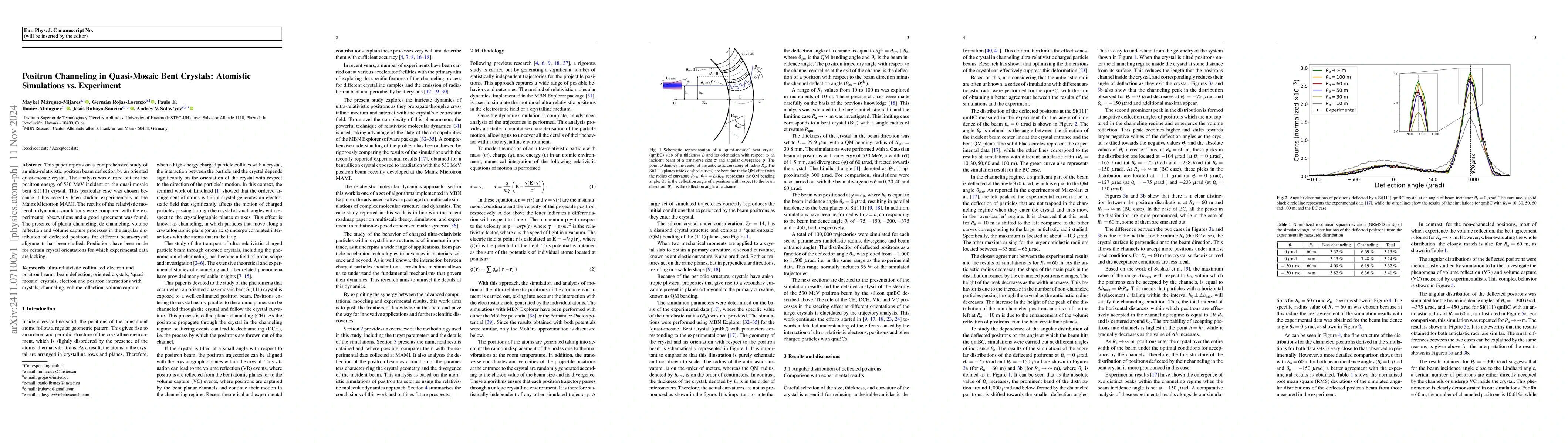 Thumbnail for Positron Channeling in Quasi-Mosaic Bent Crystals: Atomistic Simulations
  vs. Experiment