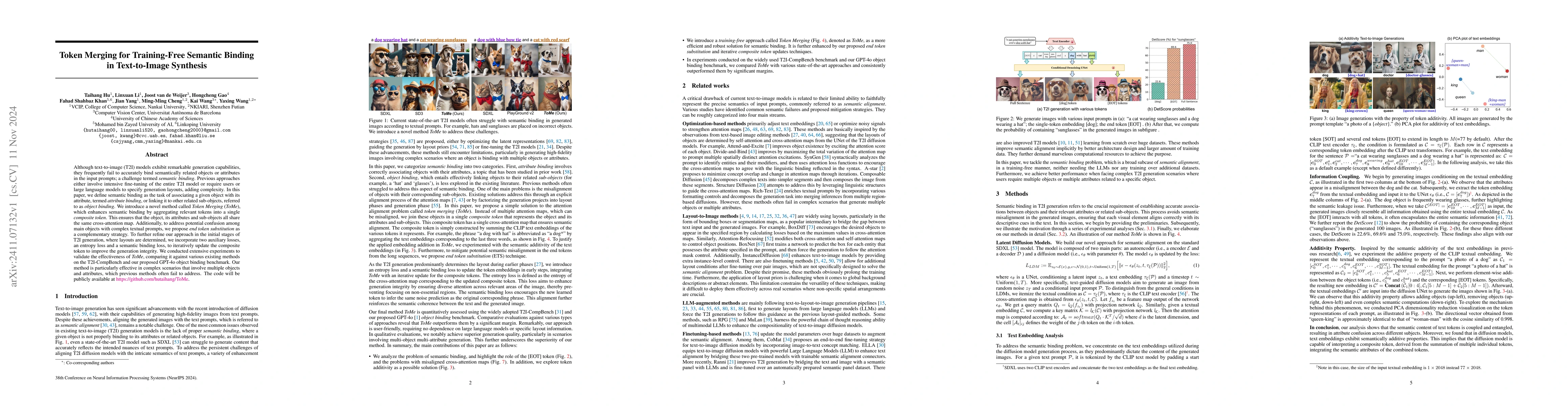 Thumbnail for Token Merging for Training-Free Semantic Binding in Text-to-Image
  Synthesis