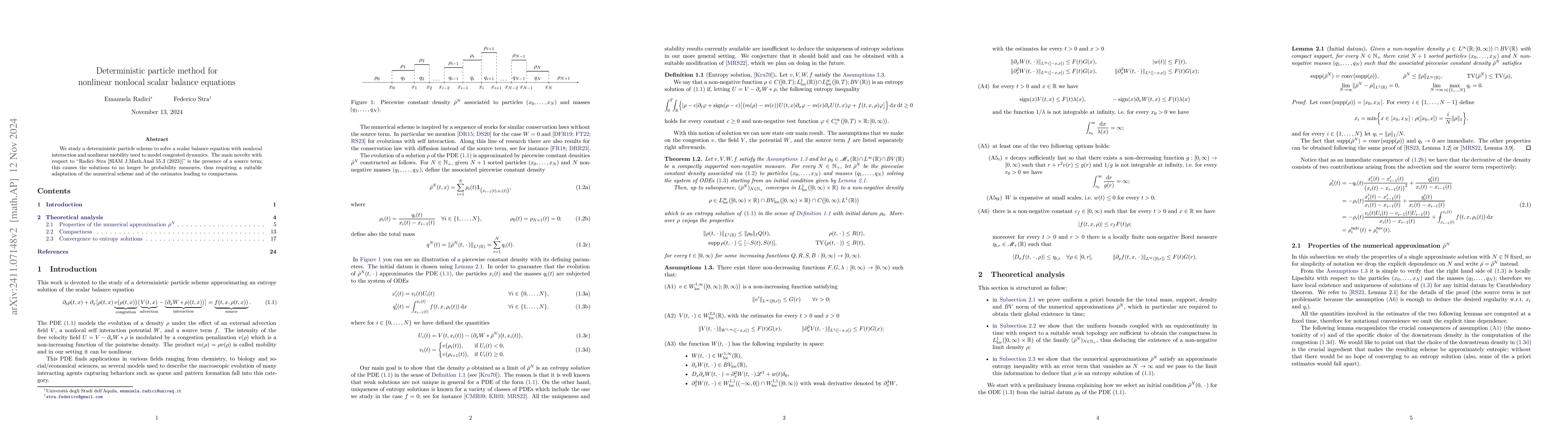 Thumbnail for Deterministic particle method for nonlinear nonlocal scalar balance
  equations