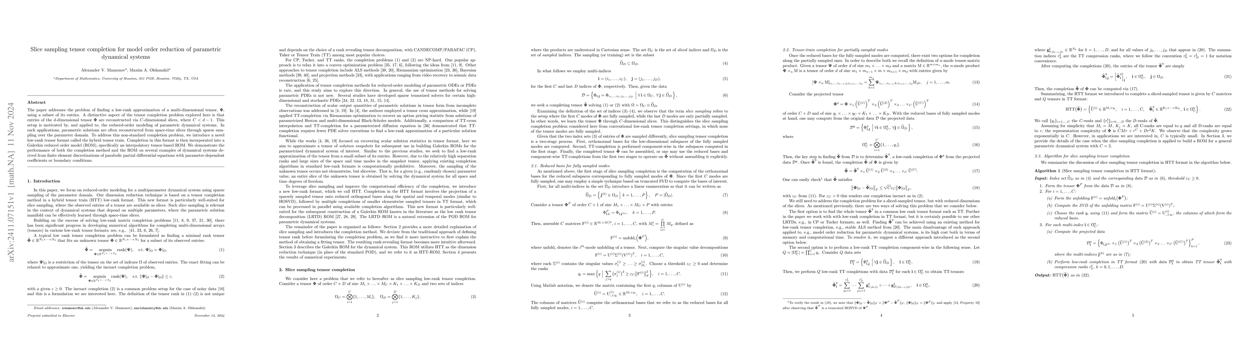 Thumbnail for Slice sampling tensor completion for model order reduction of parametric
  dynamical systems