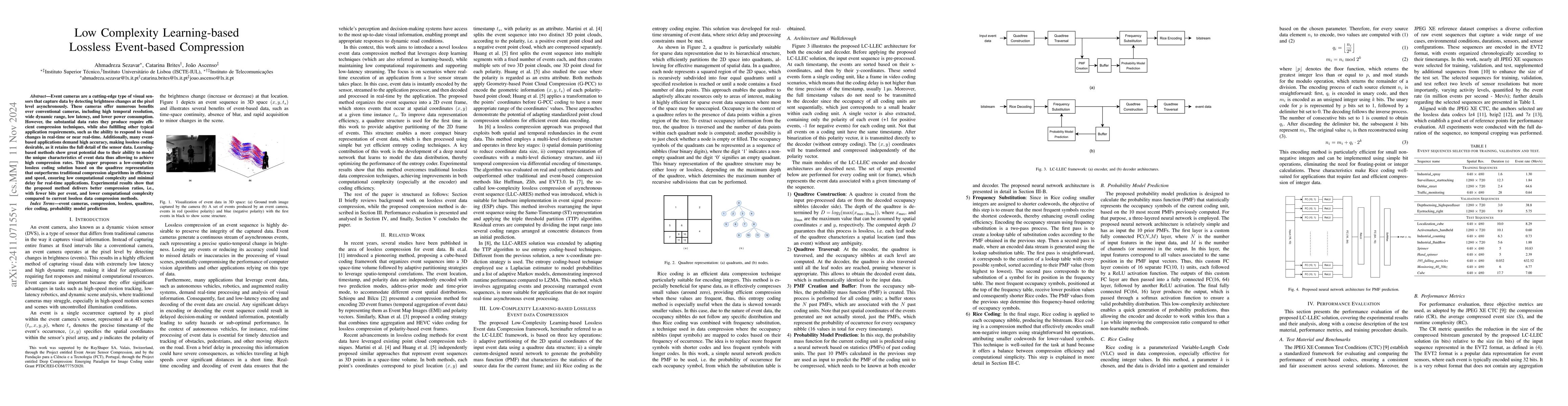 Thumbnail for Low Complexity Learning-based Lossless Event-based Compression