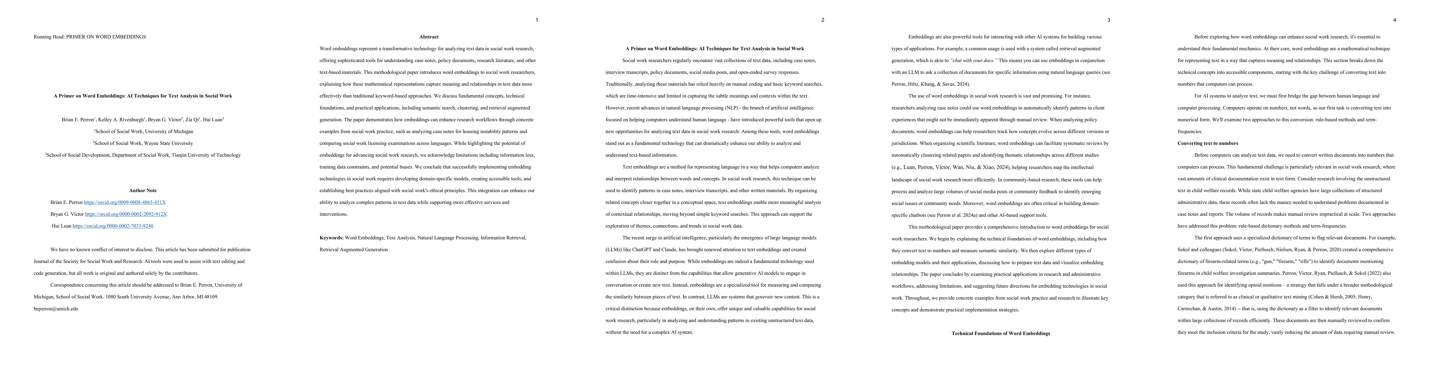 Thumbnail for A Primer on Word Embeddings: AI Techniques for Text Analysis in Social
  Work