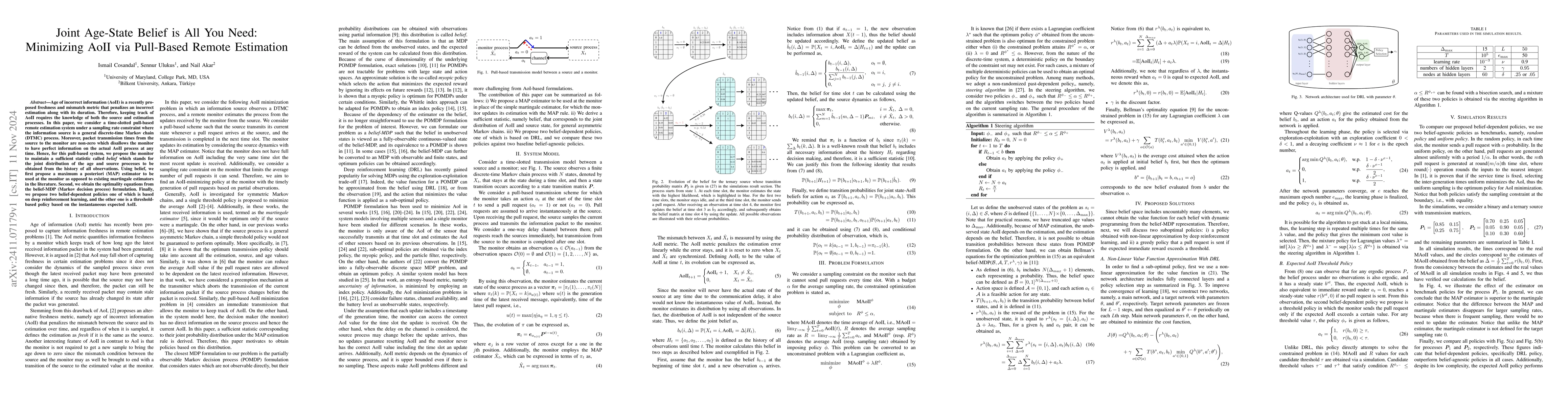 Thumbnail for Joint Age-State Belief is All You Need: Minimizing AoII via Pull-Based
  Remote Estimation