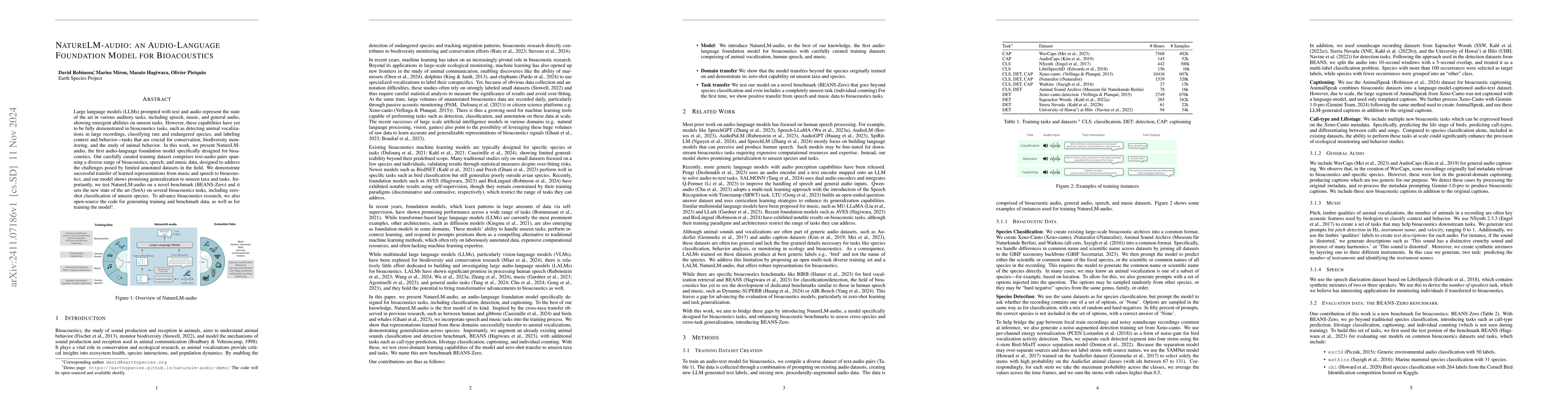 Thumbnail for NatureLM-audio: an Audio-Language Foundation Model for Bioacoustics