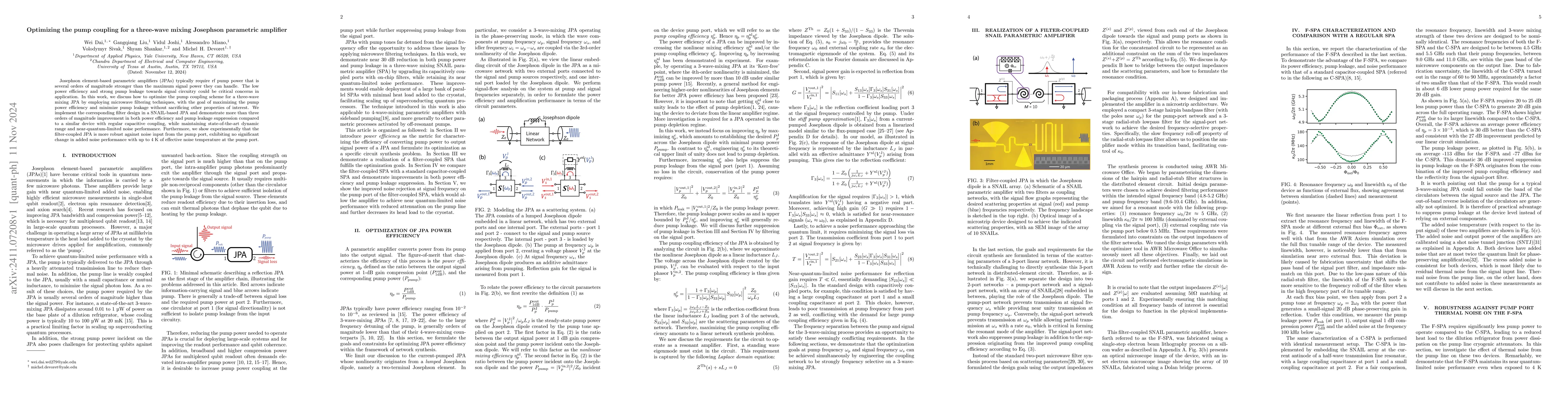 Thumbnail for Optimizing the pump coupling for a three-wave mixing Josephson
  parametric amplifier