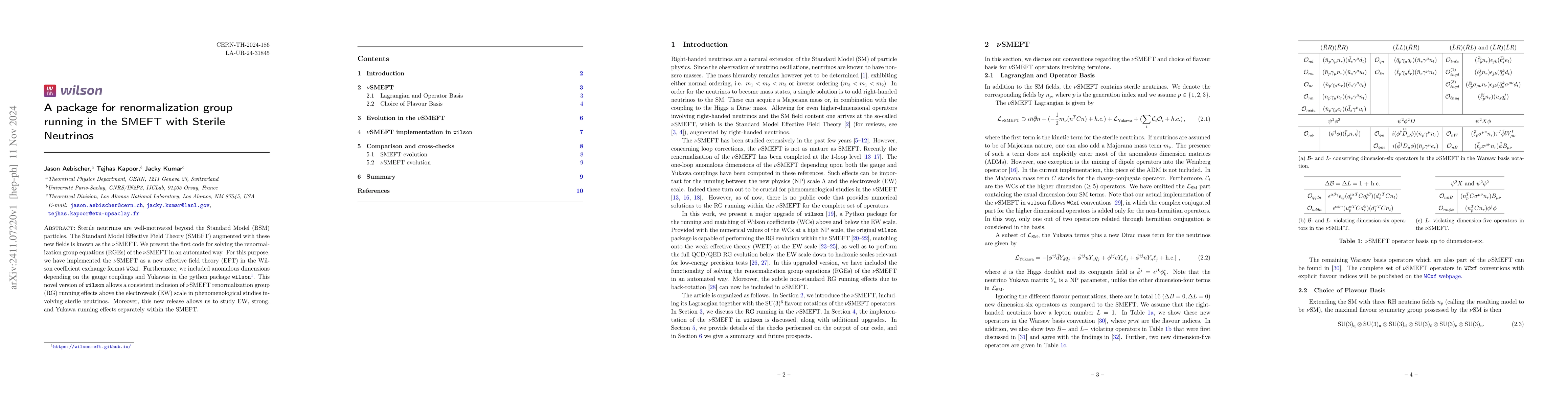 Thumbnail for wilson: A package for renormalization group running in the SMEFT with
  Sterile Neutrinos