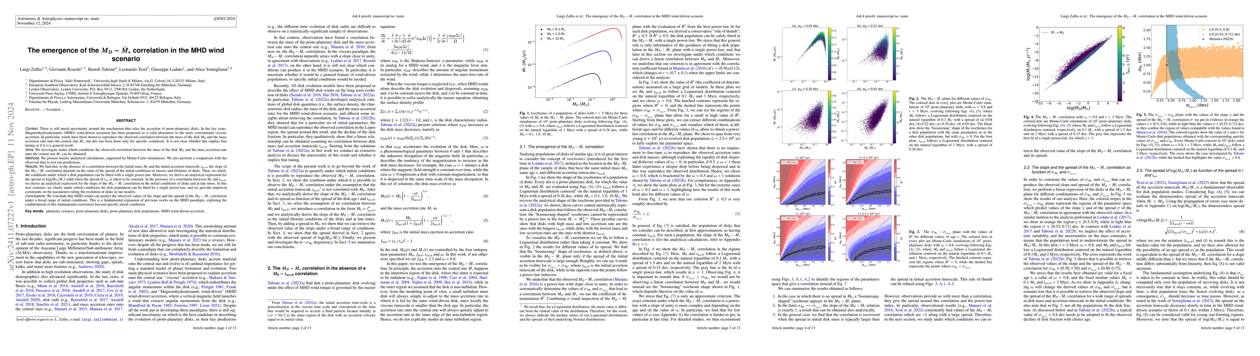 Thumbnail for The emergence of the Md-Macc correlation in the MHD wind scenario
