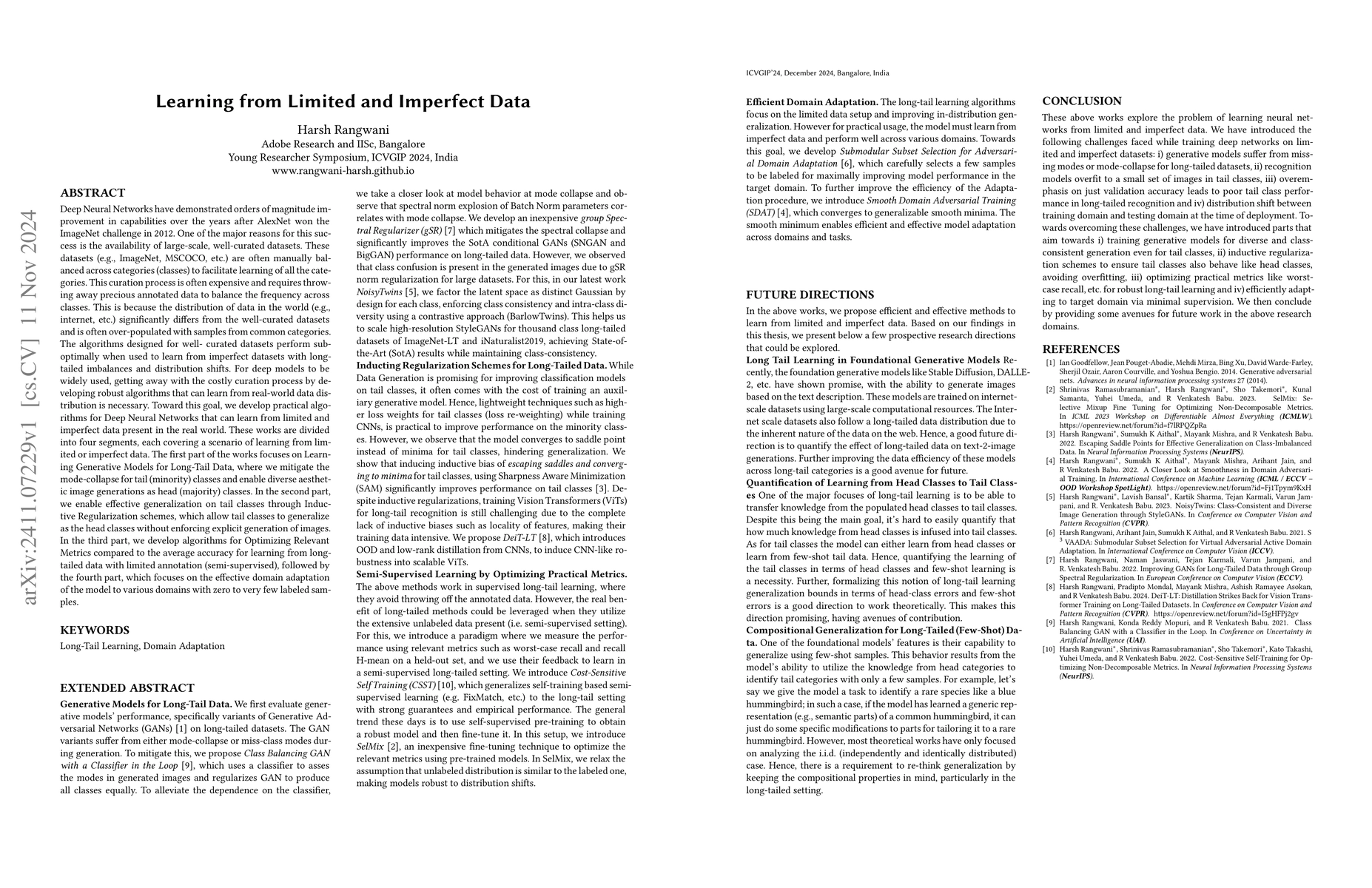 Thumbnail for Learning from Limited and Imperfect Data