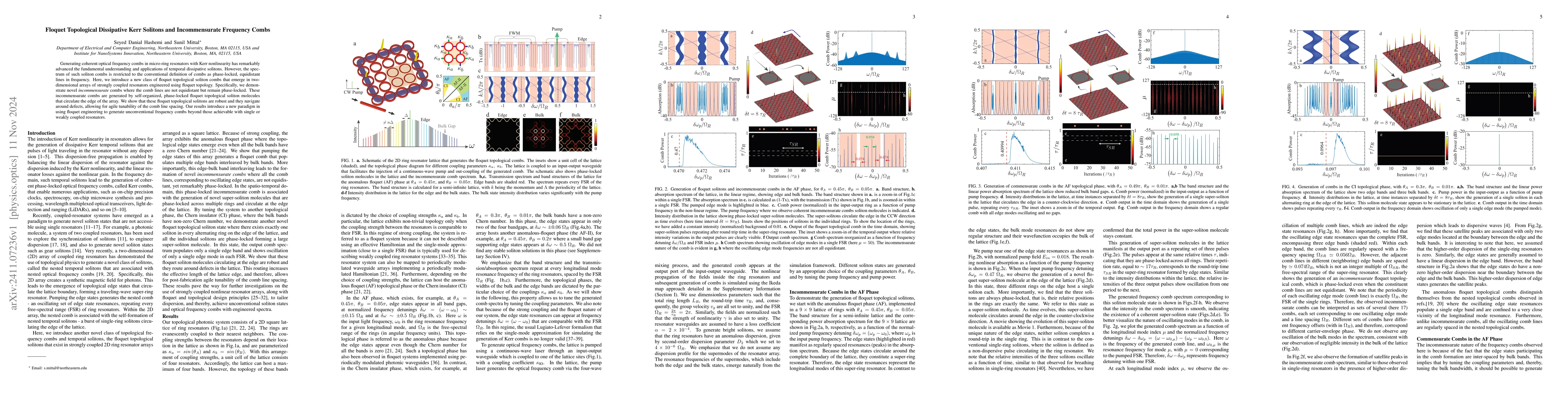 Thumbnail for Floquet Topological Dissipative Kerr Solitons and Incommensurate
  Frequency Combs