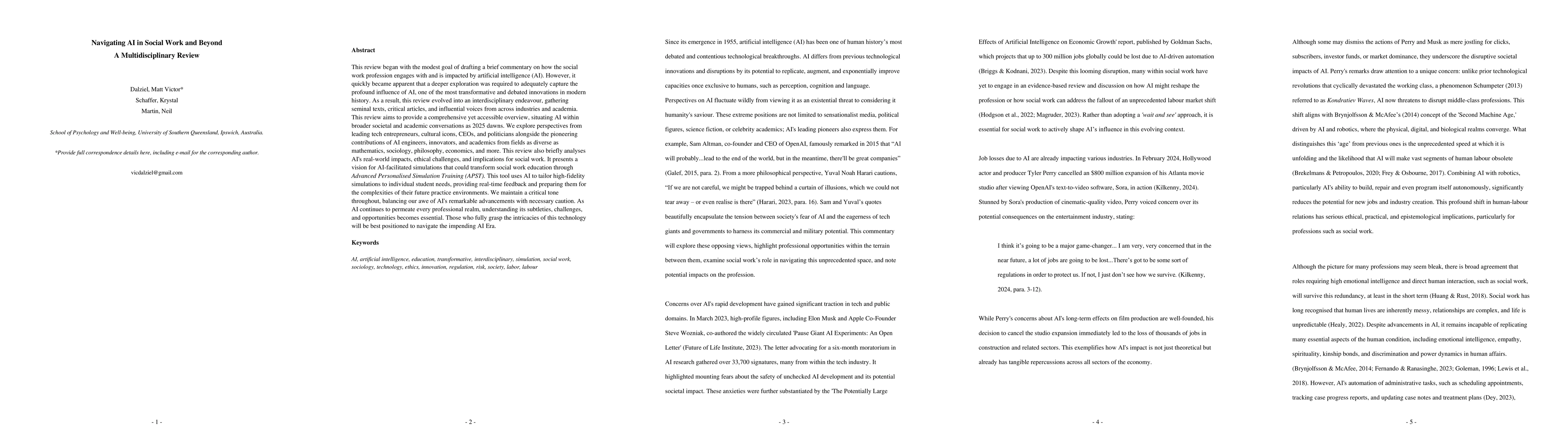Thumbnail for Navigating AI in Social Work and Beyond: A Multidisciplinary Review