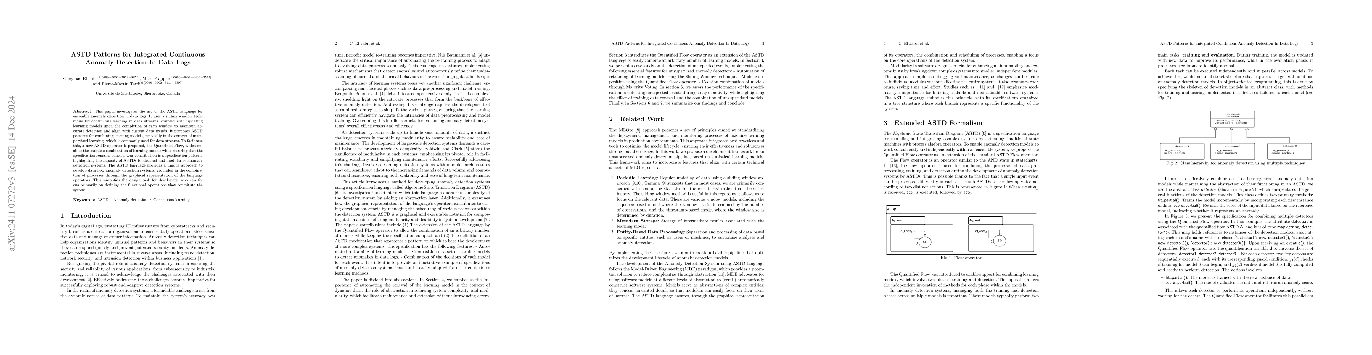 Thumbnail for ASTD Patterns for Integrated Continuous Anomaly Detection In Data Logs