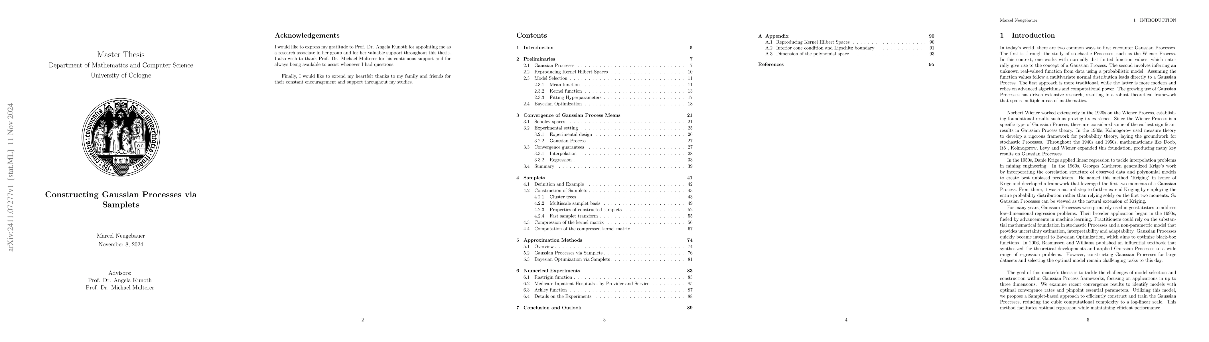 Thumbnail for Constructing Gaussian Processes via Samplets