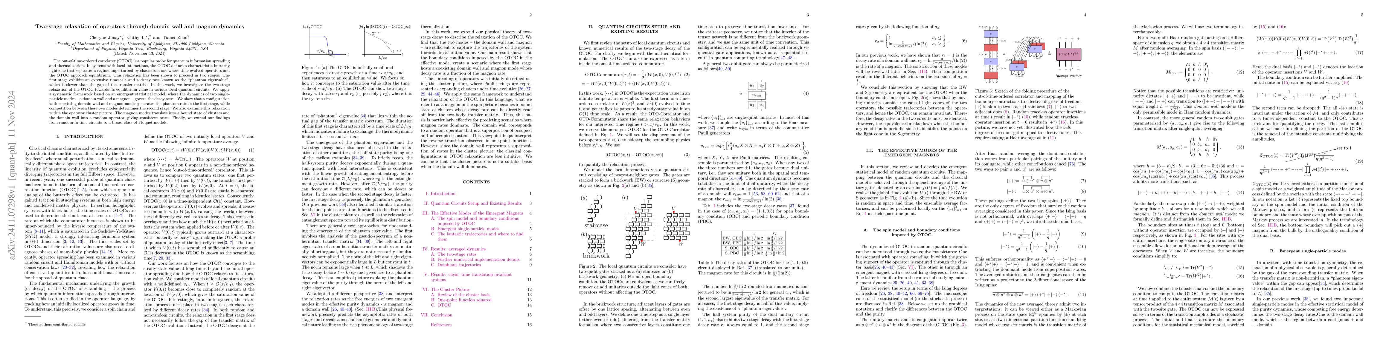 Thumbnail for Two-stage relaxation of operators through domain wall and magnon
  dynamics